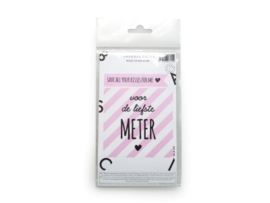 Dubbele sticker "meter" kleur roze