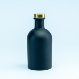 Luxe fles kleur zwart met gouden dop - 250 ml