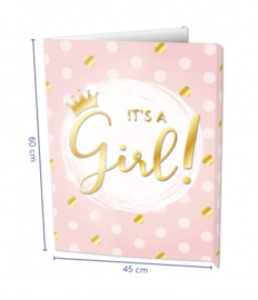 Window-sign "It's a girl!" (45 X 60 cm)