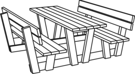 Kunststof picknicktafel Lyon ML