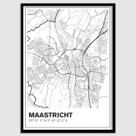 Maastricht stadskaart - lijnen