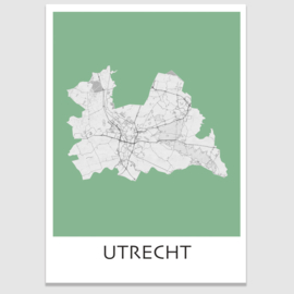 Poster plattegrond Utrecht - 20 kleuren