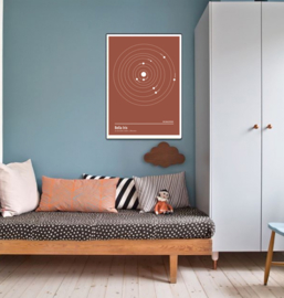 Zonnestelsel poster  - minimalistisch