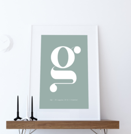 Letter poster - voorbeeld G