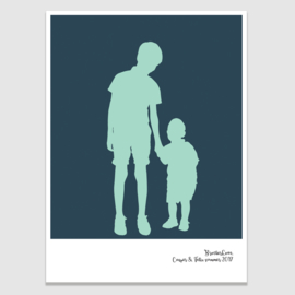 Vaderdag: Silhouette poster van een foto
