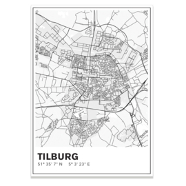 Tilburg stadskaart - lijnen