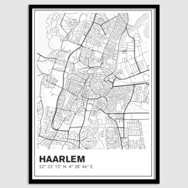 Haarlem stadskaart - lijnen