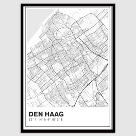 Den Haag stadskaart - lijnen