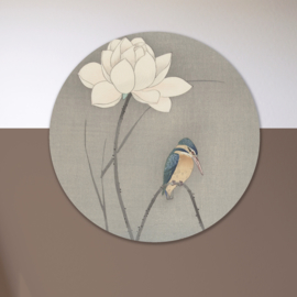 Art: Vogel en lotus - wandcirkel