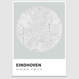 Eindhoven stadskaart - potloodschets - 20 kleuren
