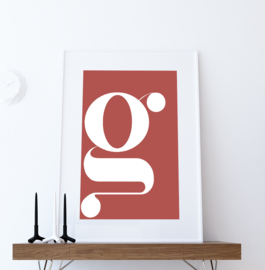 Letter poster - voorbeeld G