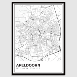 Apeldoorn stadskaart - lijnen