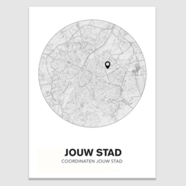 Stadskaart van jouw stad  - potloodschets