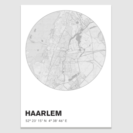 Haarlem stadskaart - potloodschets - 20 kleuren