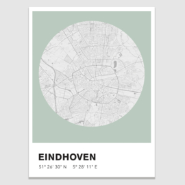 Eindhoven stadskaart - potloodschets - 20 kleuren