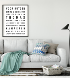 Vaderdag: Tekstposter met eigen tekst
