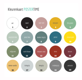 Soundwave poster  baby hartslag - in 20 kleuren