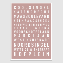 Tekstposter highlights Rotterdam - 20 kleuren