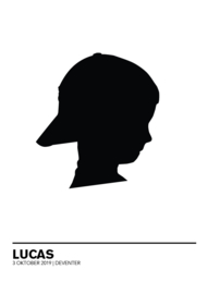 Vaderdag: Silhouette poster van een foto