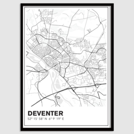 Deventer stadskaart - lijnen