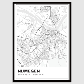 Nijmegen stadskaart - lijnen