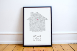 Huis - Home and heart poster