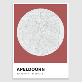 Apeldoorn stadskaart - potloodschets
