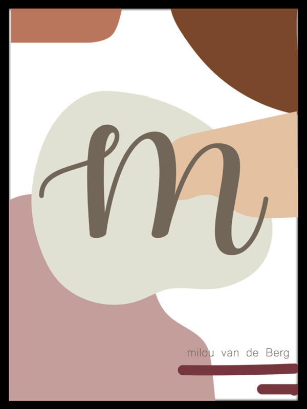 Letter poster - abstract - warm