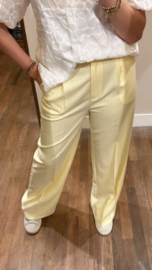 Pantalon geel wide-leg