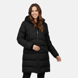 Cars Yelma zwart half lang model. 2 way zip en afritsbare capuchon