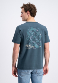 Gabbiano T-shirt Bistra  backprint forest green