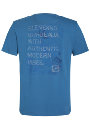 Gabbiano T-shirt petrol met backprint 155518