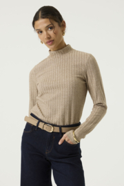 Garcia top met turtelneck zand