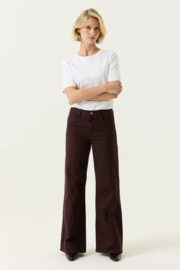 Garcia Celia wide leg jeans donker bruin jeans