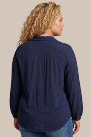 Exxcellent Runa donkerblauw met zilverkleurige strass steentje