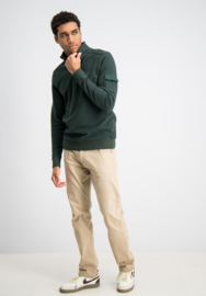 Gabbiano Grant sweater jaquard groen met rits
