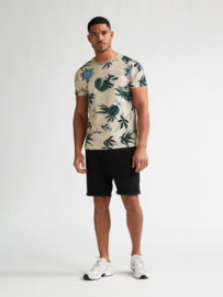 Petrol t-shirts beige met bloemenprint