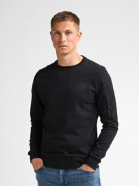 Petrol sweater zwart swr 322 met details