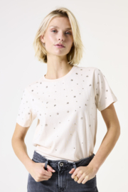 Garcia t-shirt met studs  whitecap