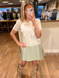 Rokje gevoerd met plooien mint groen