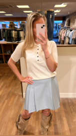 Rokje gevoerd met plooien baby blauw