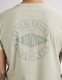 Petrol t-shirt mint groen met backprint 615