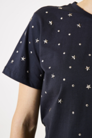 Garcia t-shirt met studs antraciet