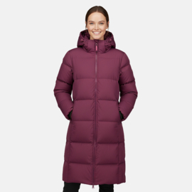 Cars Hemcia lang model vast capuchon kleur bordeaux. 2 way zip en drukkers aan de zijkant