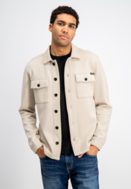 Gabbiano overshirt Brody sweatstof zand kleur