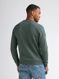 Petrol sweater grijs groen swr 322 met details