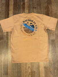Petrol T-shirt backprint vis bruin/rose 620