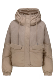 Garcia jack vilt met nylon kleur taupe