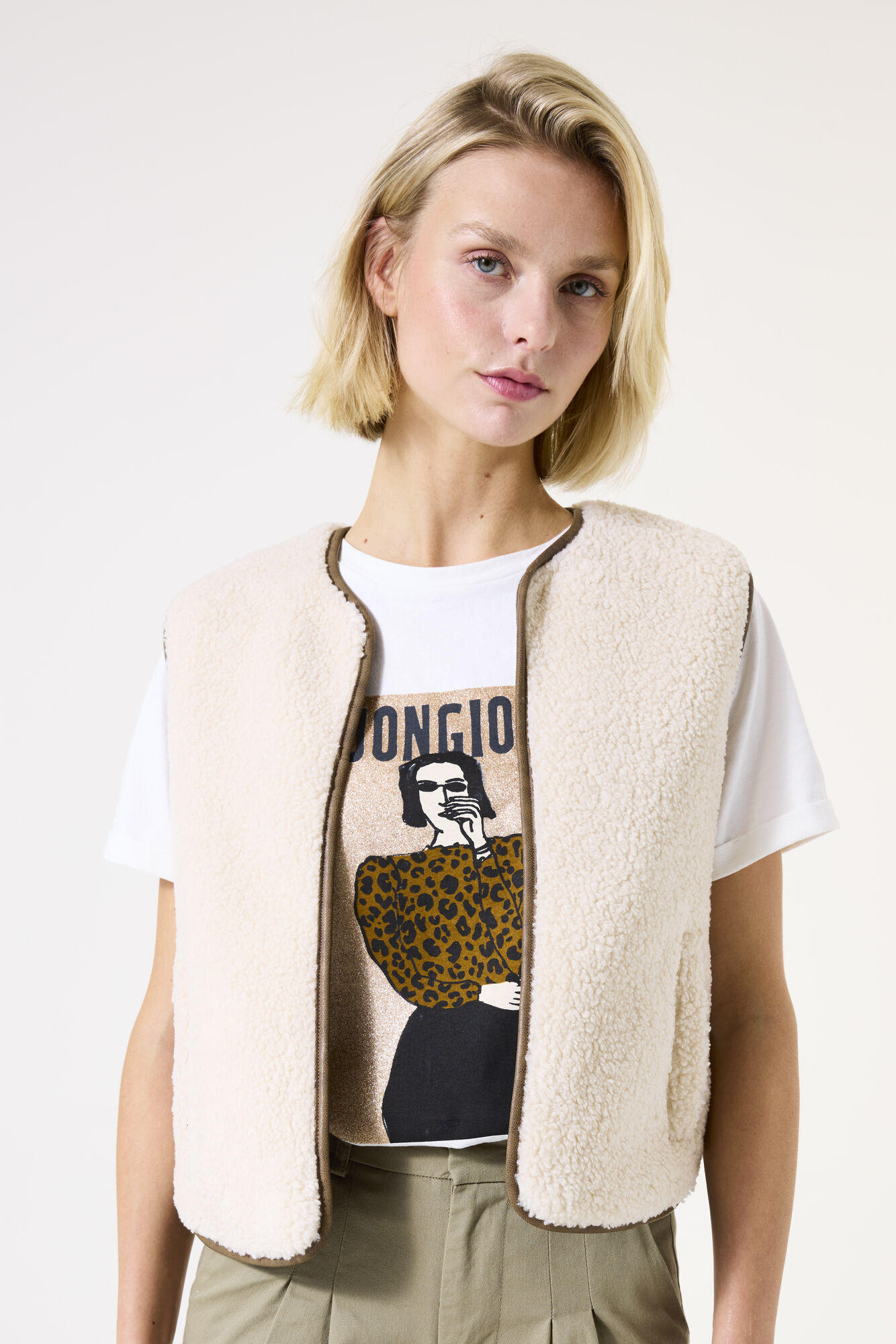Garcia teddy body warmer twee kanten draagbaar