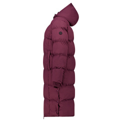 Cars Hemcia lang model vast capuchon kleur bordeaux. 2 way zip en drukkers aan de zijkant